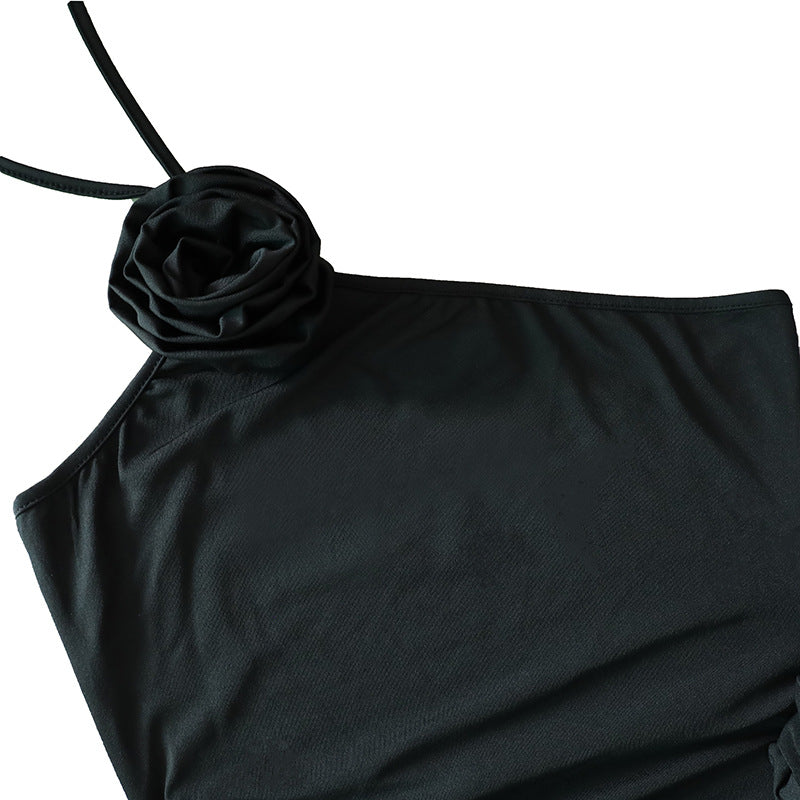 Summer Women Sexy Halter Neck Lace-up Bodycon Dress 6