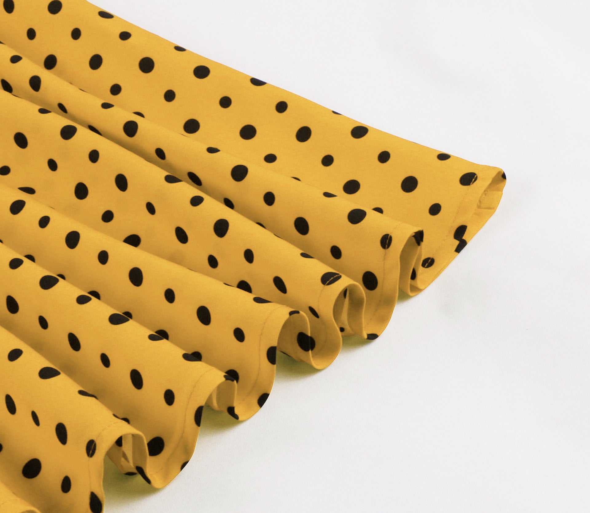 Women's Short-Sleeve Round Neck Knee-Length Retro Polka Dot A-line Dress 19