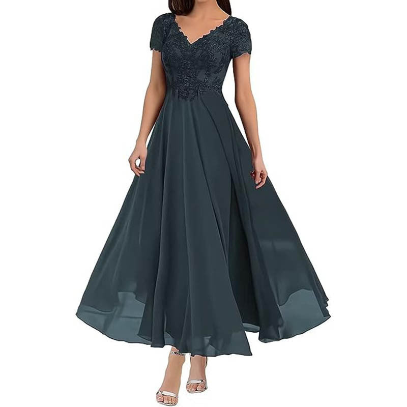 Plus Size Women V-neck Chiffon Formal Party evening dress（Processing time need 3-6 days） 20