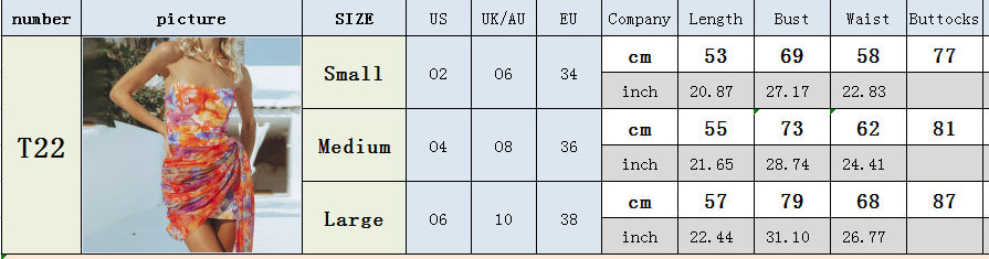 Women's Summer Sexy Sleeveless Printed Short Skirt Beach Dress 7