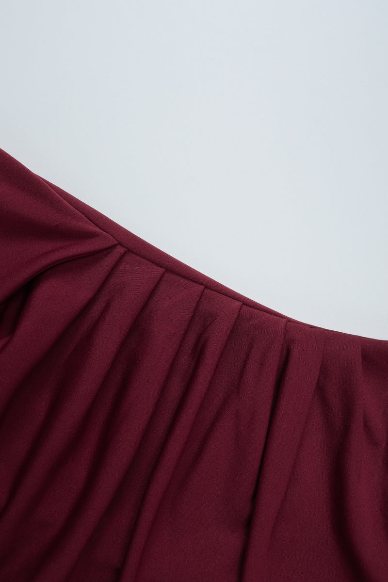 Sexy Strap Dress Women's Summer Luxury Chic Slim Waist High Slit Long Dress 12