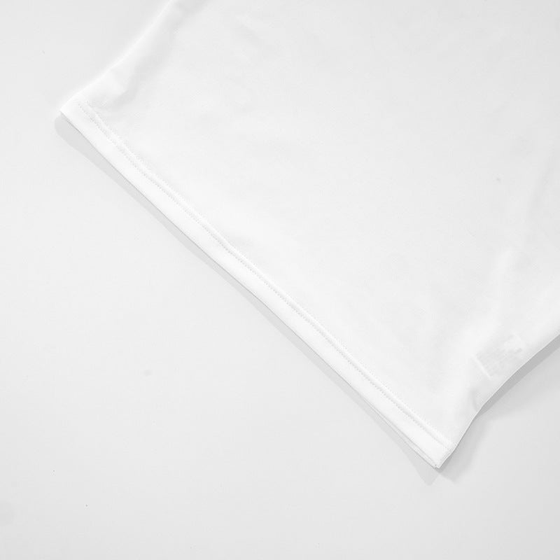 Women Spring and Summer Round Neck Contrast Color Top and Shorts Two-Piece Set 19