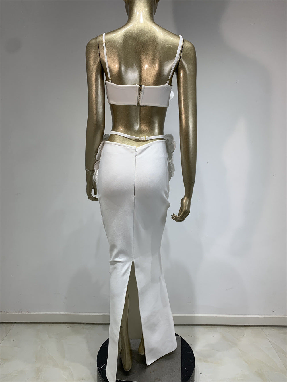 Floral Bustier Top & Long Skirt Beach Party Outfit 30