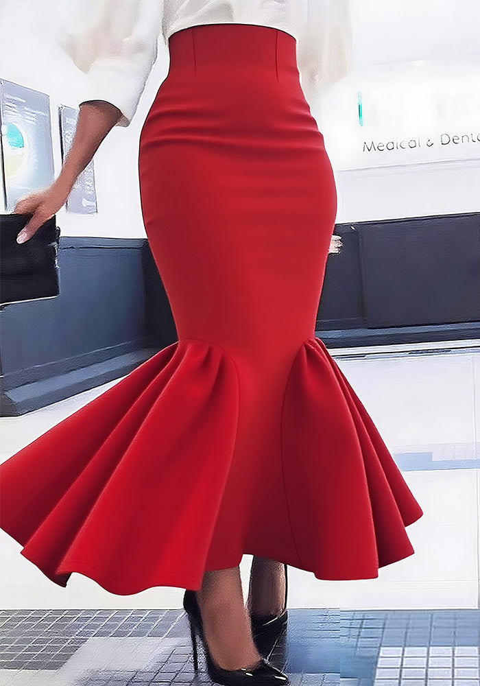 Plus-Size Women Solid Elegant Half-Sleeve Bodycon Maxi Dress