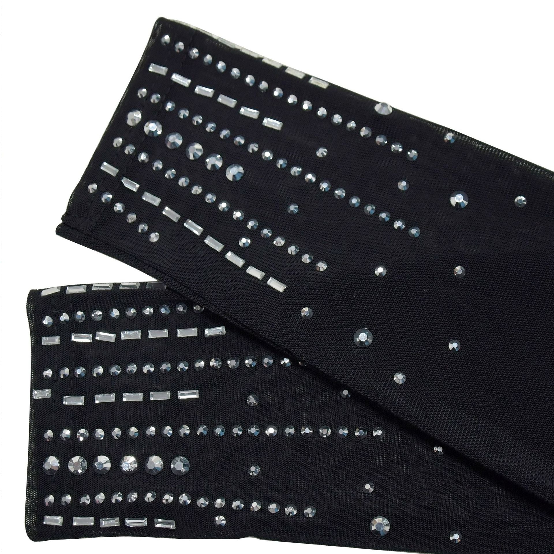 Fashion Women Beaded See Through Mesh Slit Long Dress 15