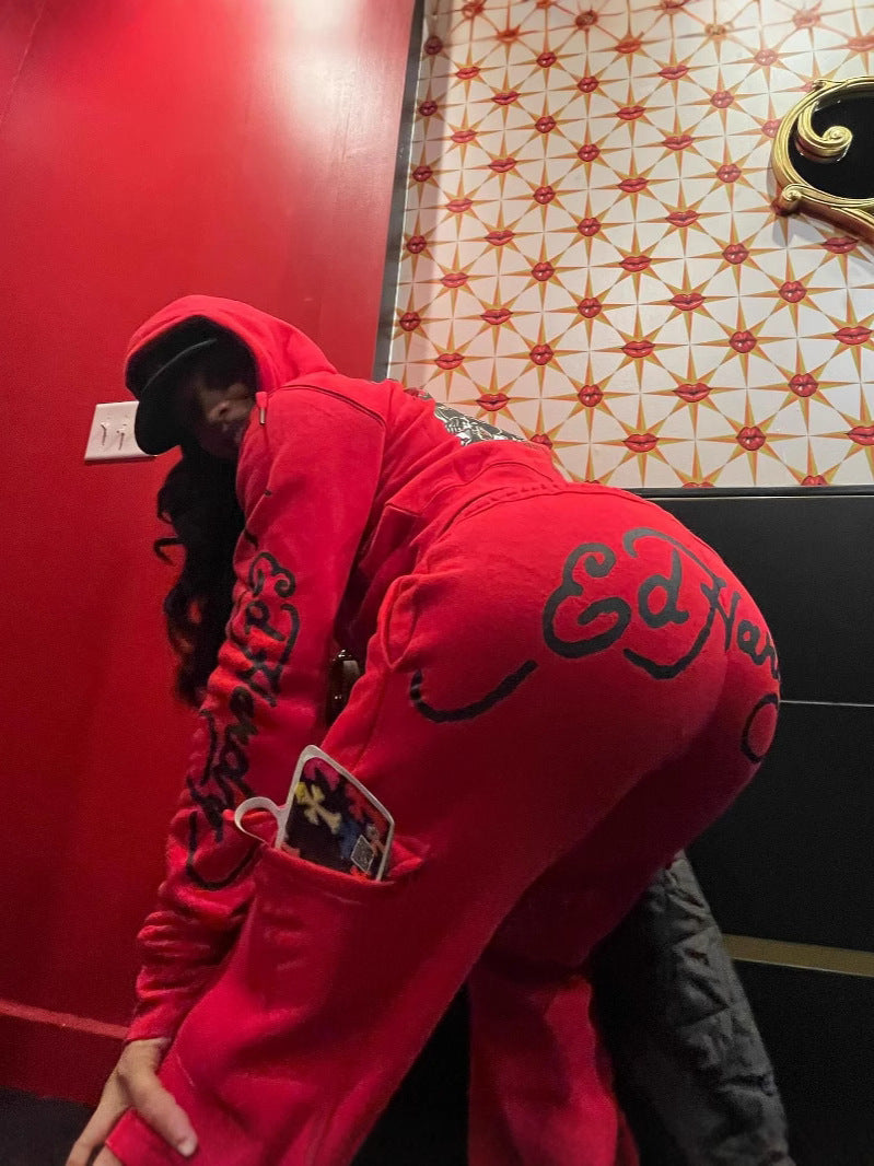 Women Fashion Casual Ladies Printed Hoodie Pants Set Sportswear 8