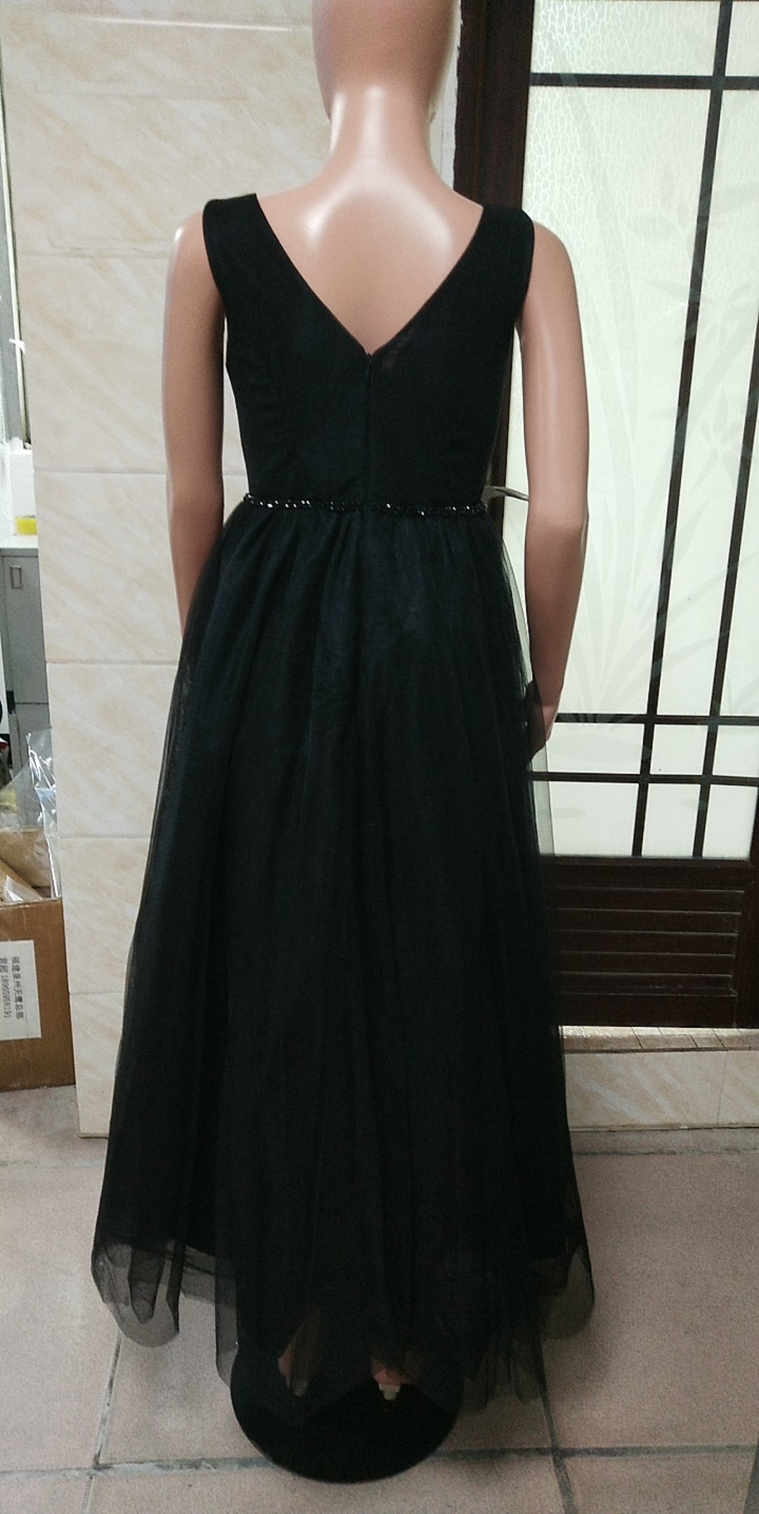 Black Evening Dress Plus Size Slim Fit Formal Party Long Dress （Processing time need 3-6 days） 3