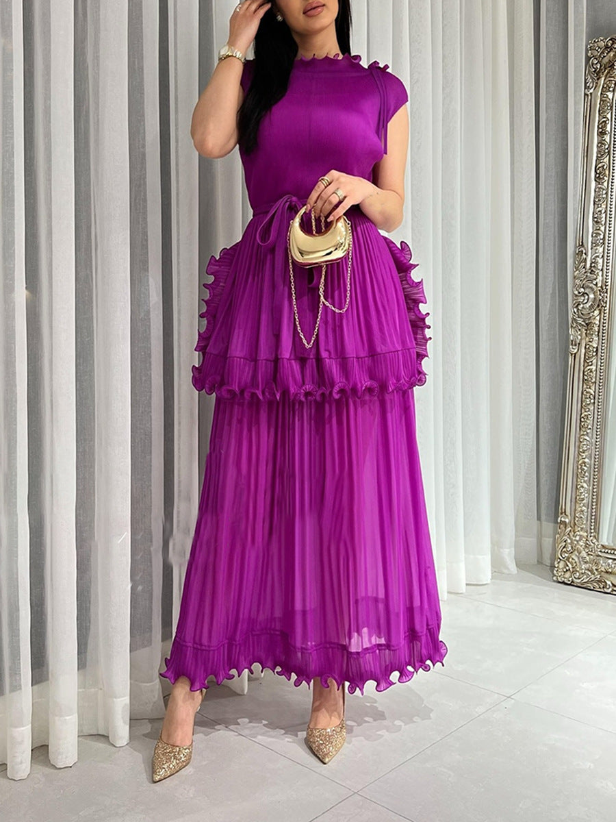 Plus Size Women's Fashion Elegant Chic Ruffle Summer Maxi Dress African Style 13