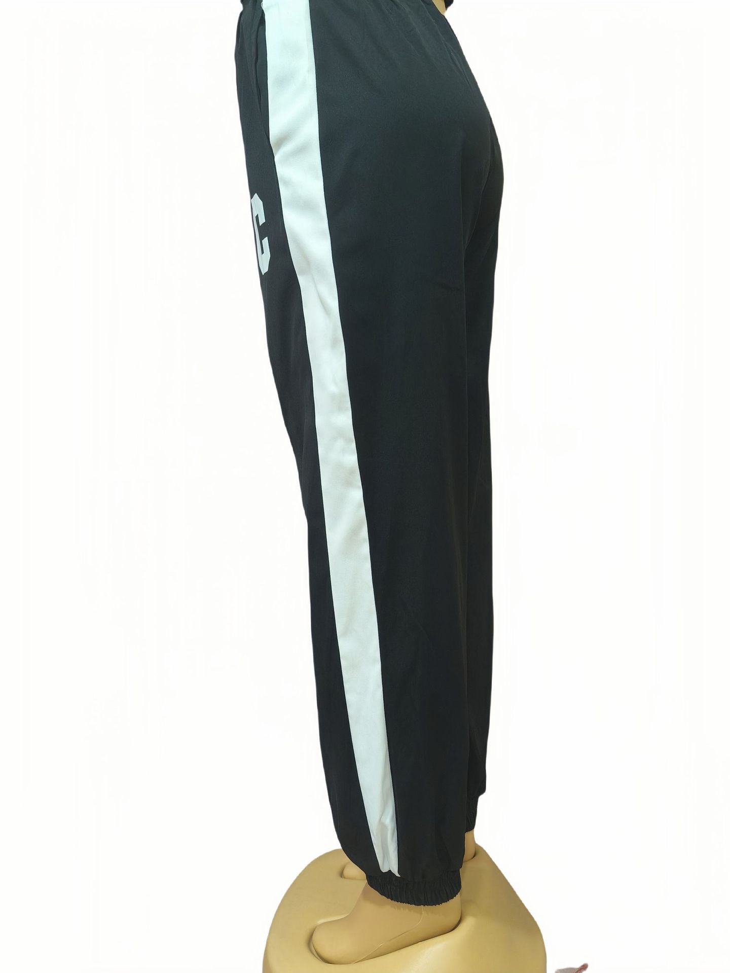 Plus Size African Women contrast color short-sleeved top and leggings Casual two-piece set 9