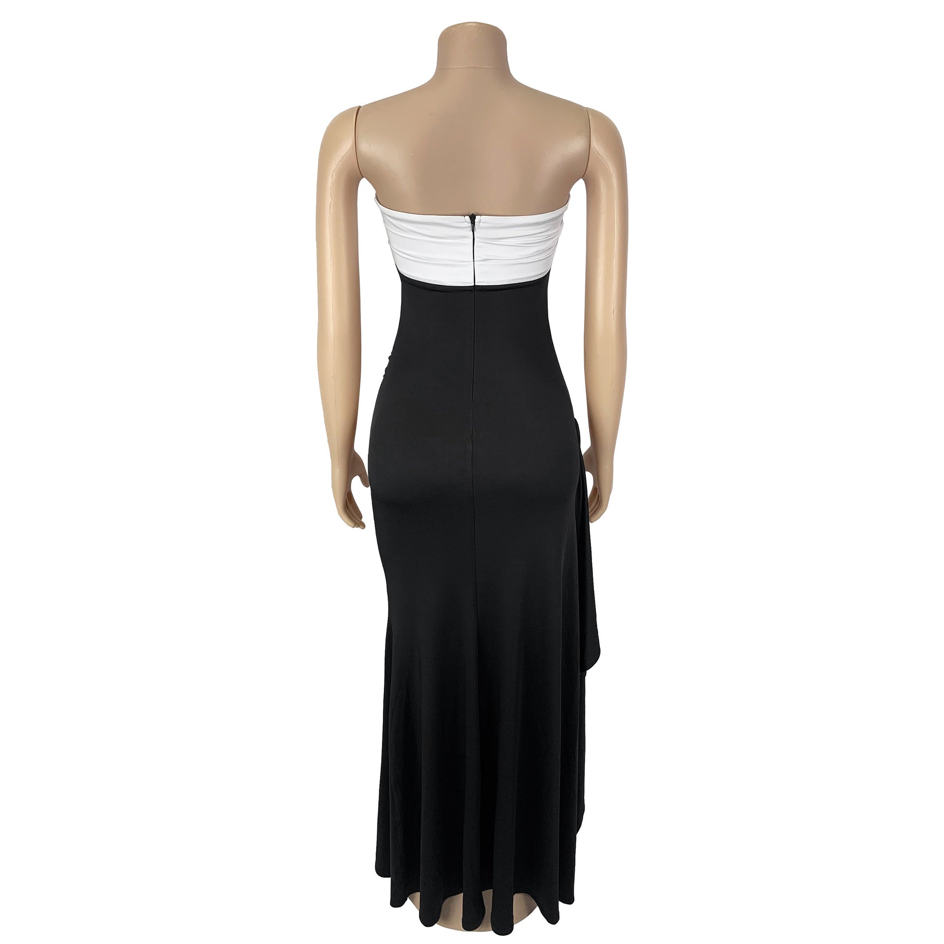 Women Sexy Slit Off Shoulder Strapless Dress 5