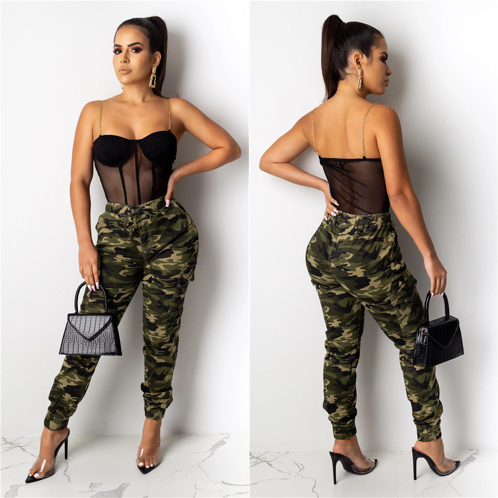 Women's Camouflage Trousers Casual Loose Cargo Pants