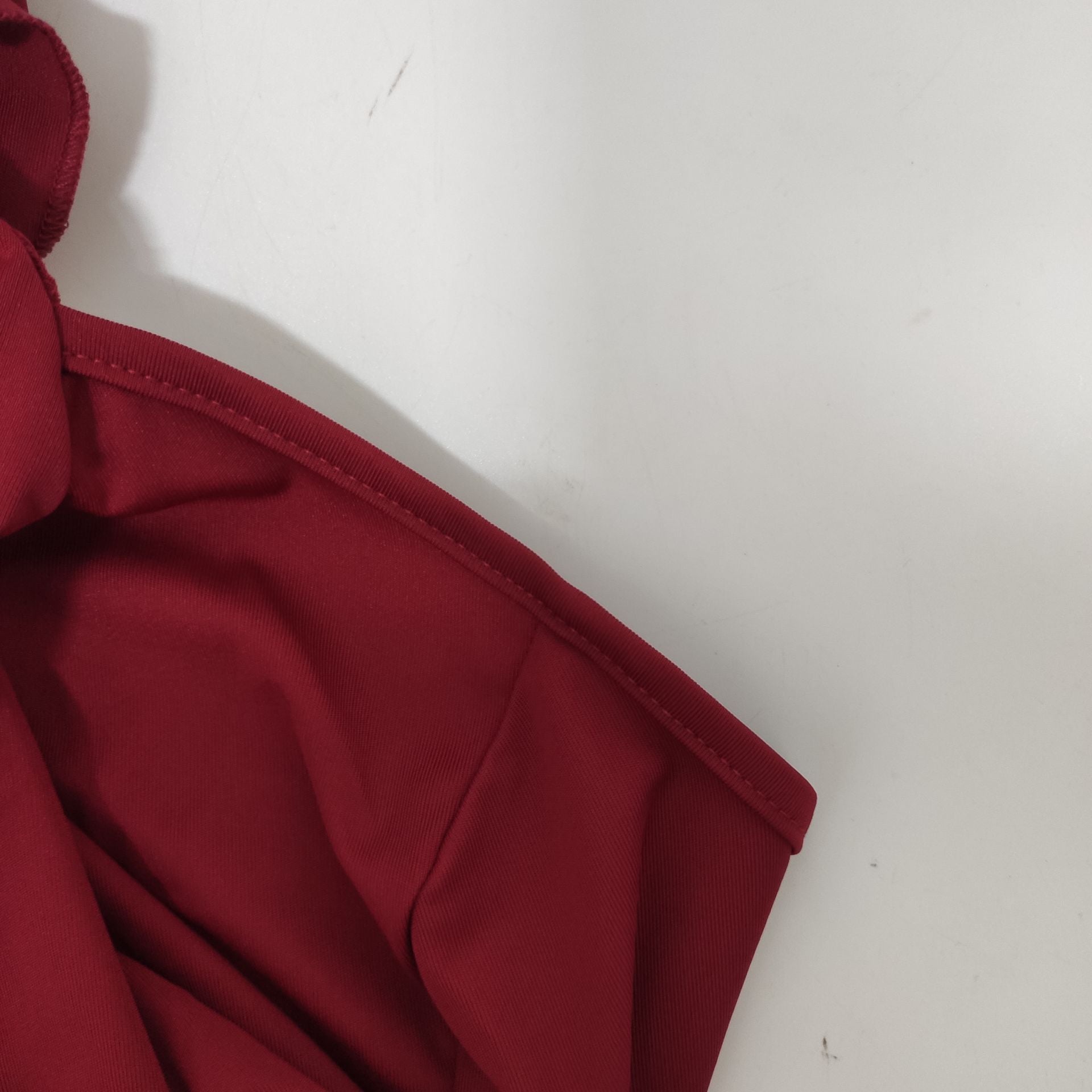 Women Sexy Solid One Shoulder Ruffle Dress 25