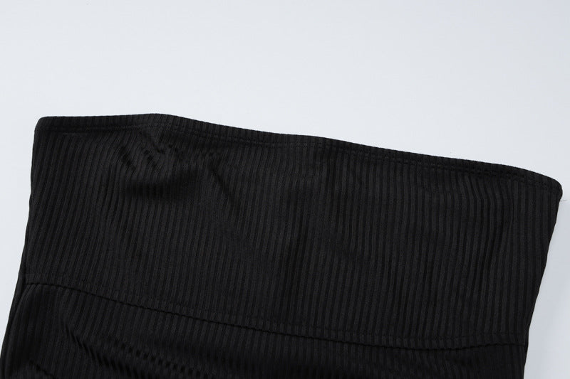 Women Spring Summer Chic Solid Strapless Jumpsuit 10