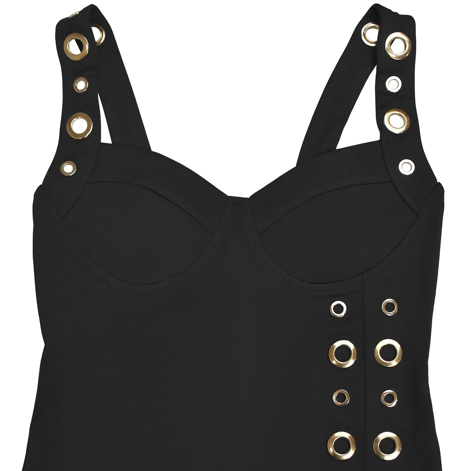 Women's Chic Off-Shoulder Slim Waist Button-Front Jumpsuit 12