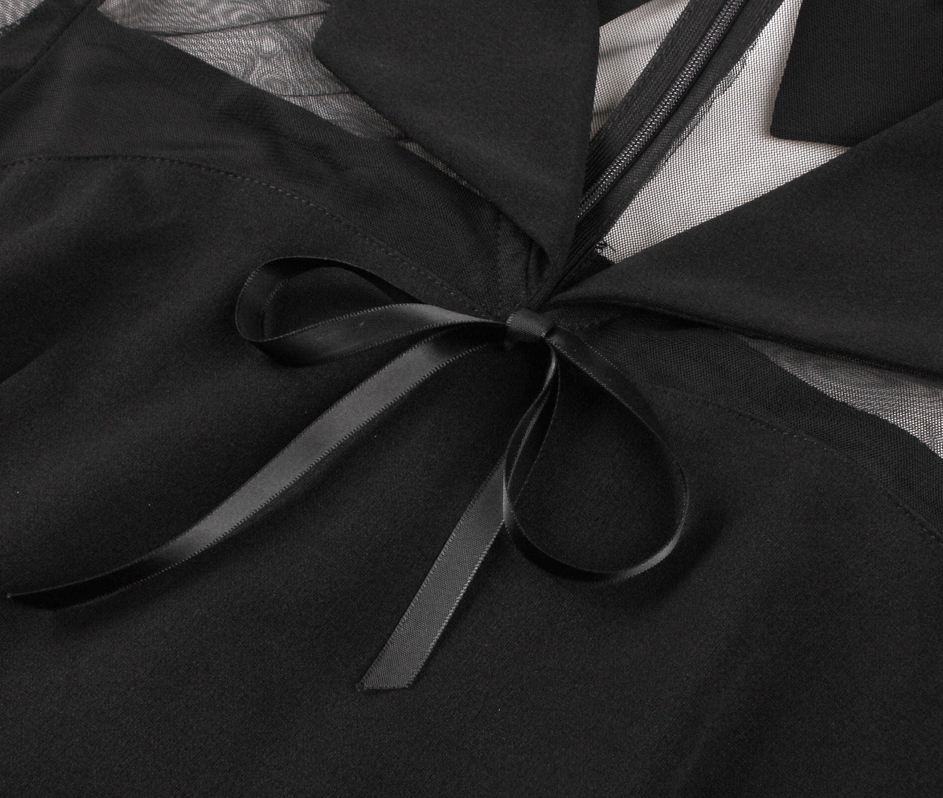 Women's Slim Waist Turndown Collar Bow Short Sleeve Chic Elegant A-Line Dress 7