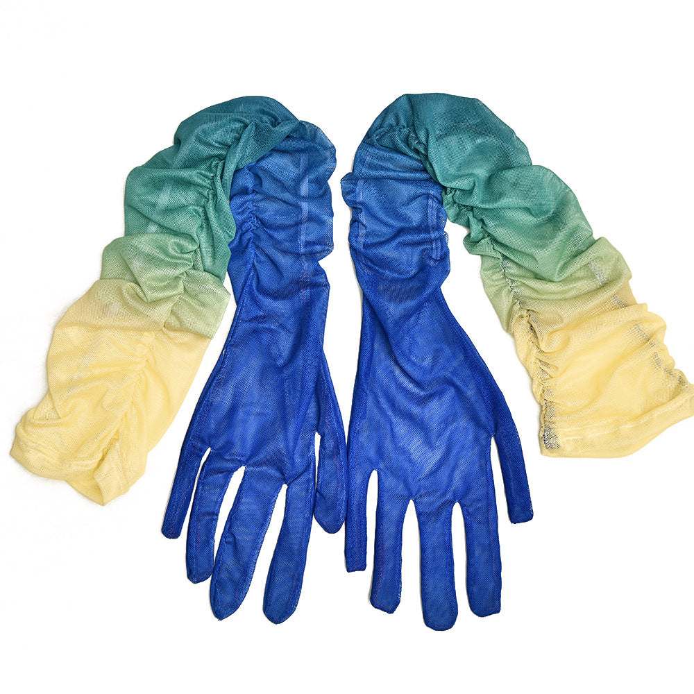 Women Mesh Gradient Off Shoulder Strapless Backless Dress 25