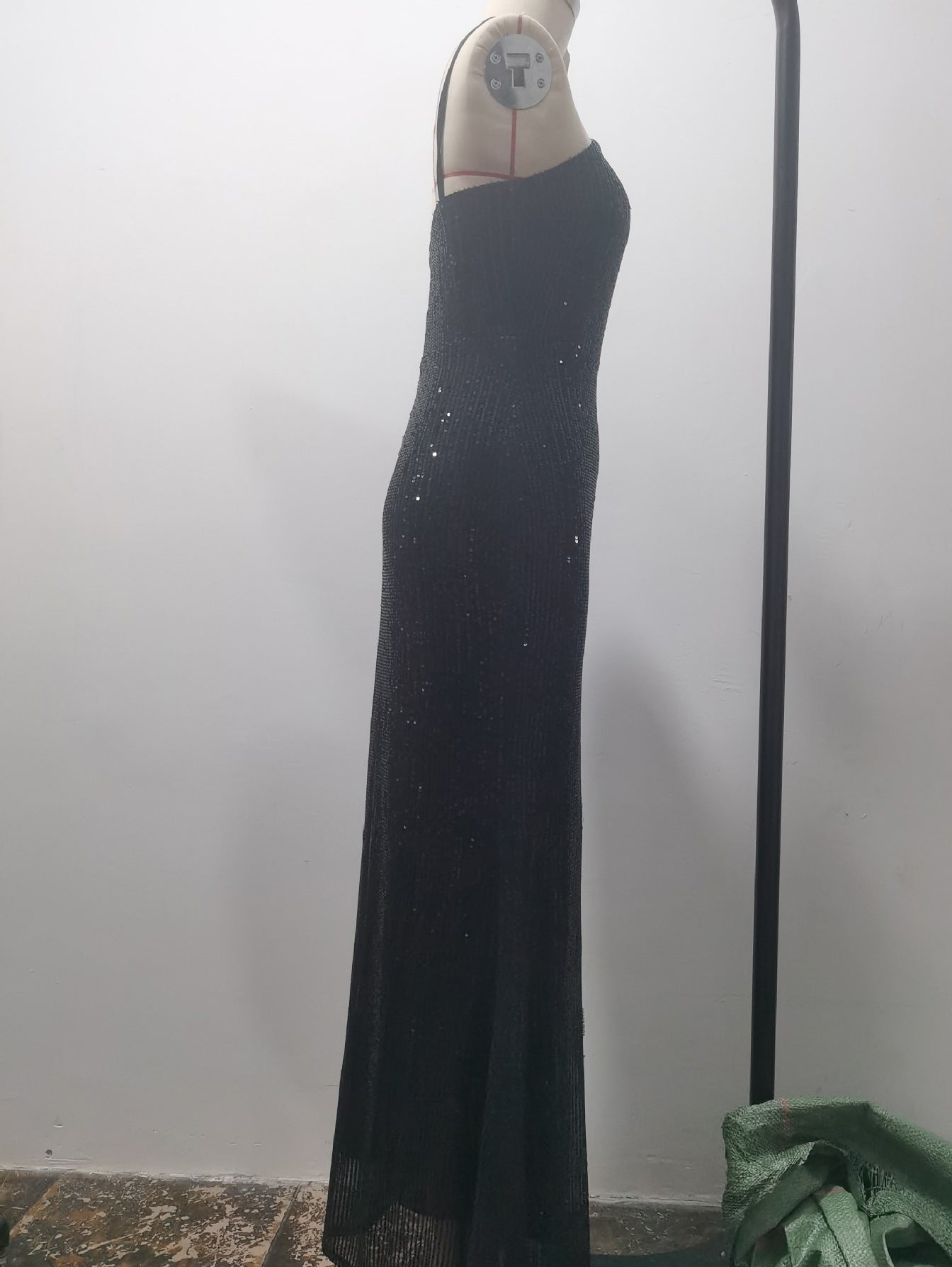 Summer sequined sleeveless slit sequin evening dress 9
