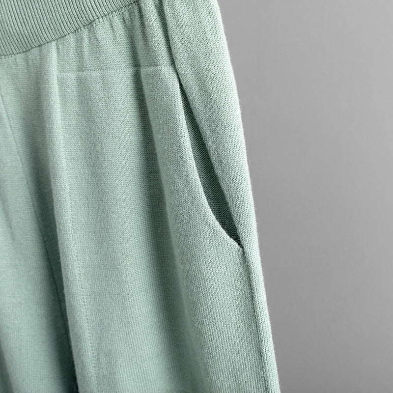 Women Autumn and Winter Loose Casual Sweater and Pant Two-piece Set 36