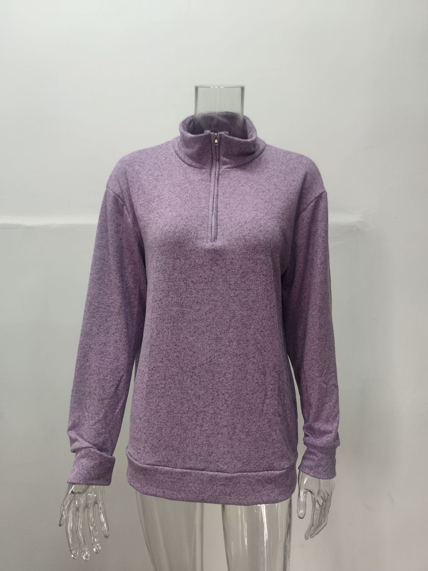 Men's Autumn Long Sleeve V-Neck Zipper Casual Top 35