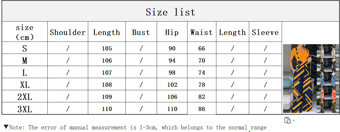 Women's fashion print jumpsuit overalls 20