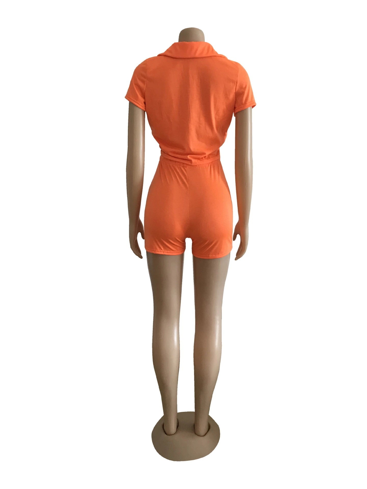 Women's Clothing Sexy Solid Color Lace-Up Suit 19