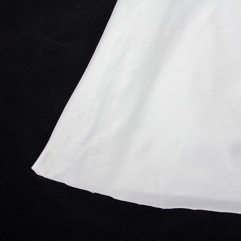 Women Summer Solid Sleeveless Halter Neck Strapless Irregular Dress 13