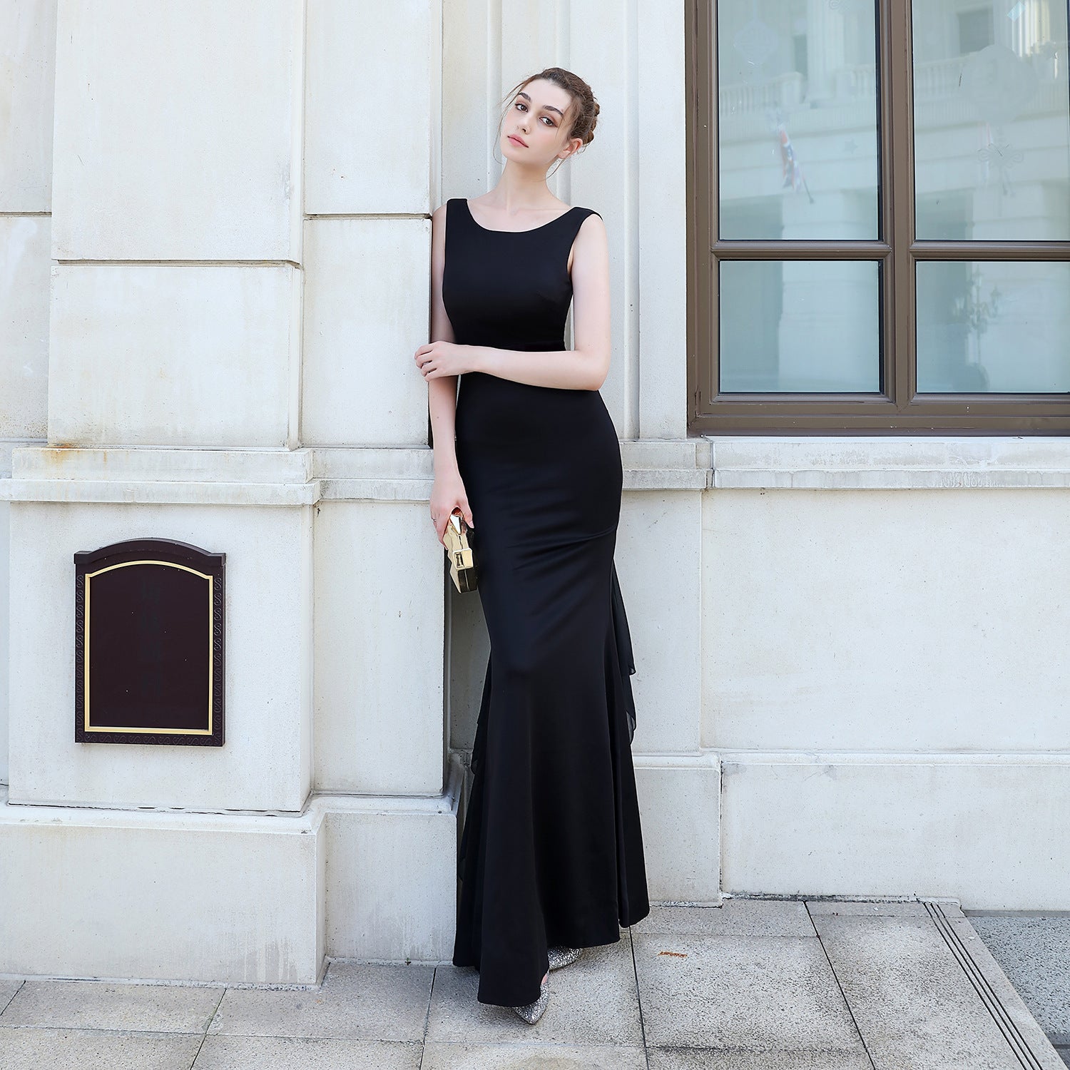 Backless Sequined Fishtail Gown Formal Event Dress 9