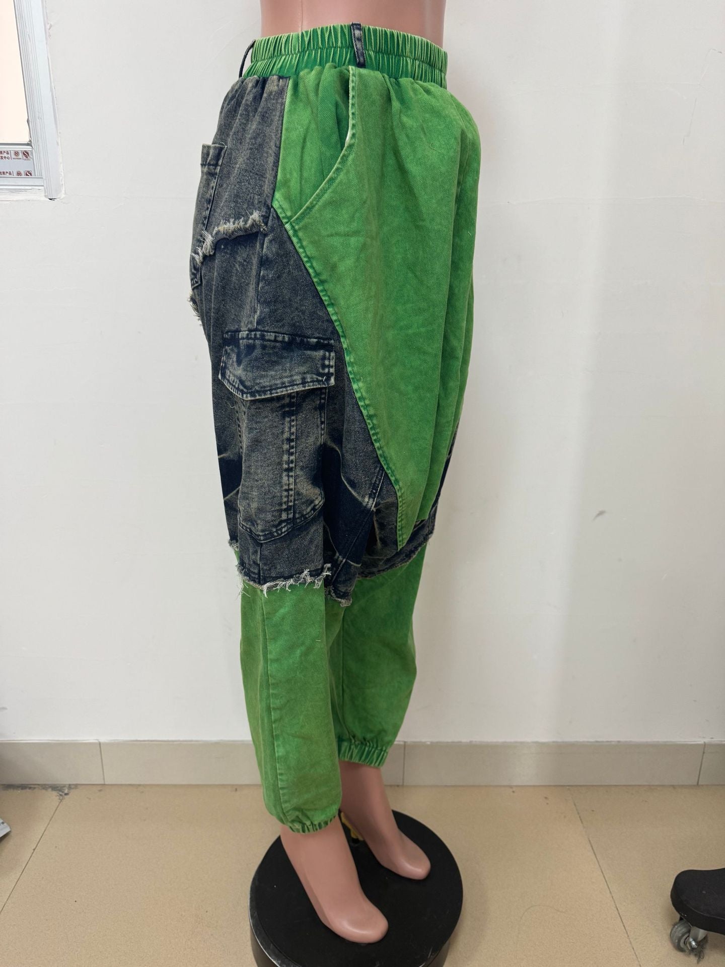 Women Summer Patchwork Denim Pants 12