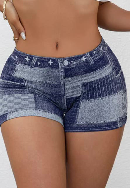 Plus Size Women's Seamless Square Leg Basic Shorts High Stretch Tight Fitting Square Leg Shorts 9