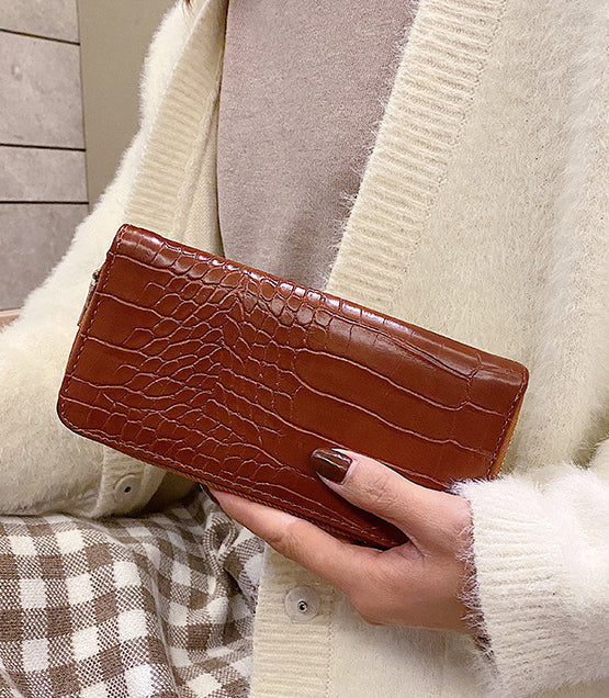 French Pattern Long Zipper Clutch Women's Wallet 11