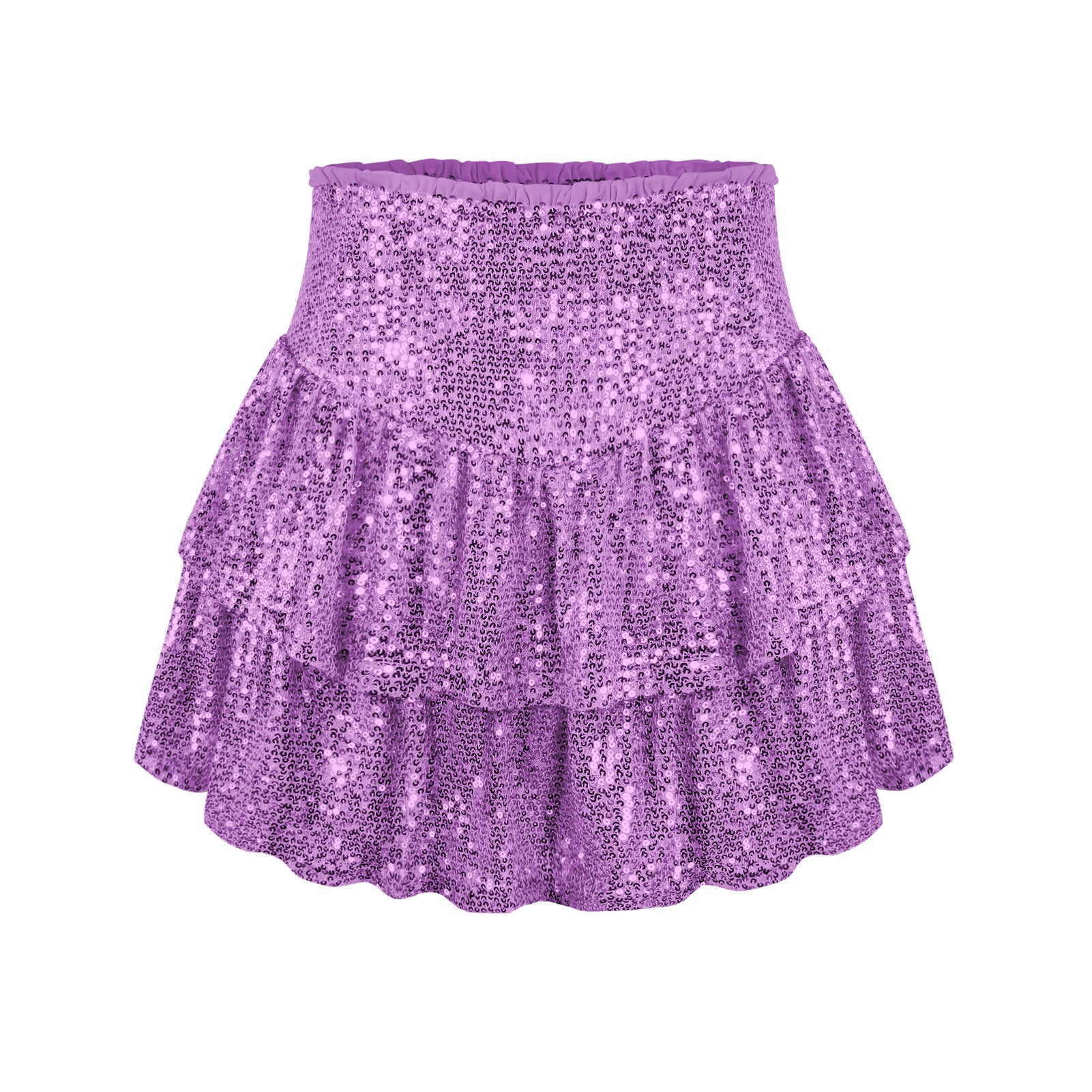 Women Fall Sexy Sequined Pleated Mini Skirt 27
