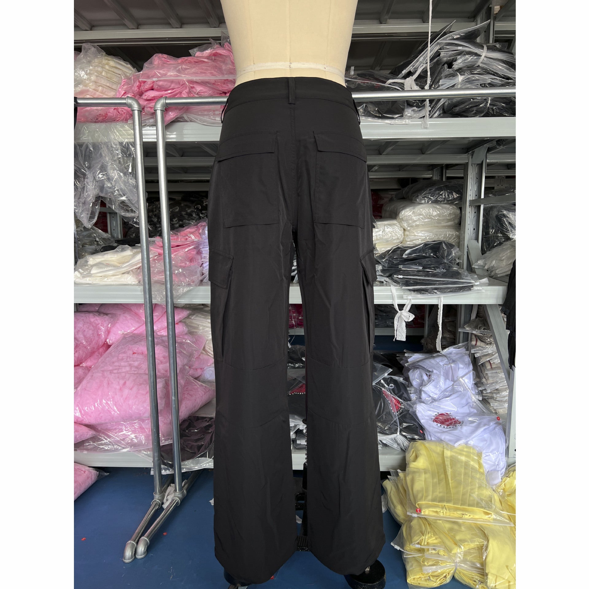 Retro low-waist loose woven pants women's multi-pocket Casual Cargo pants 16