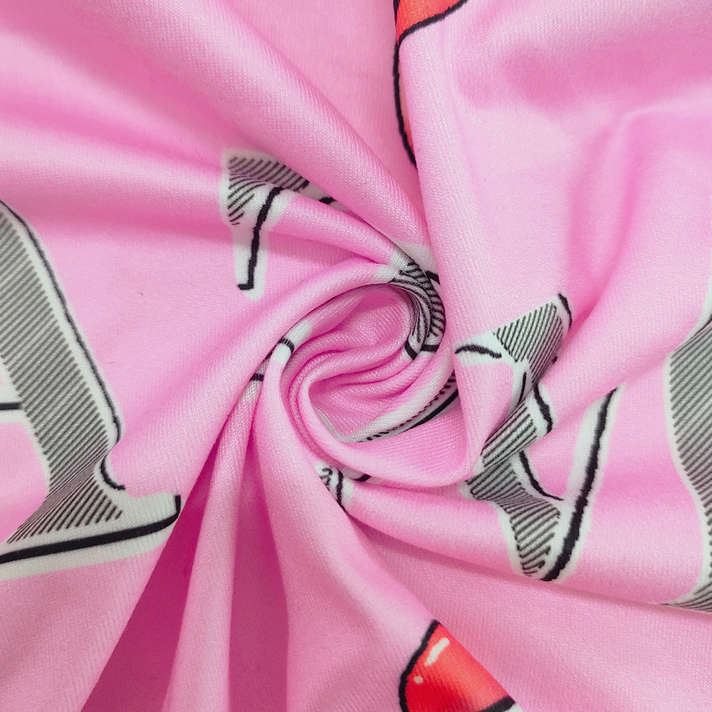 Summer Women's Tight Fitting Stretch Casual Print Shorts 33