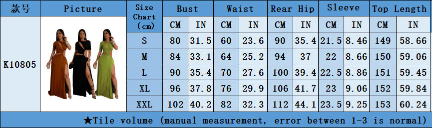 Women's Sexy Hollow Waist Irregular Long Solid Color Slit Dress 12