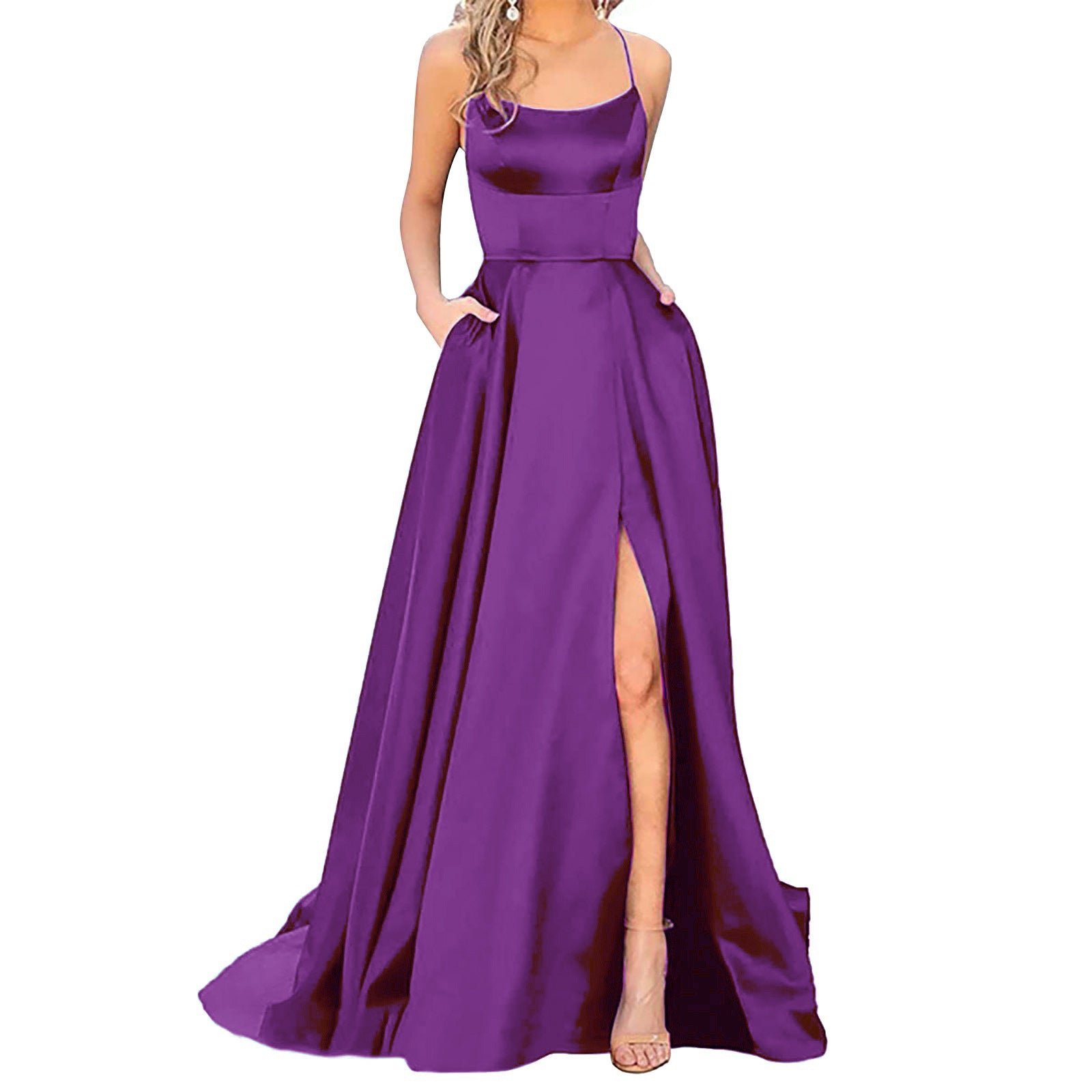 Solid Color Bridesmaid Dresses Long Maxi Dress Slim Fit Off Shoulder Bridesmaid Evening Dress 19