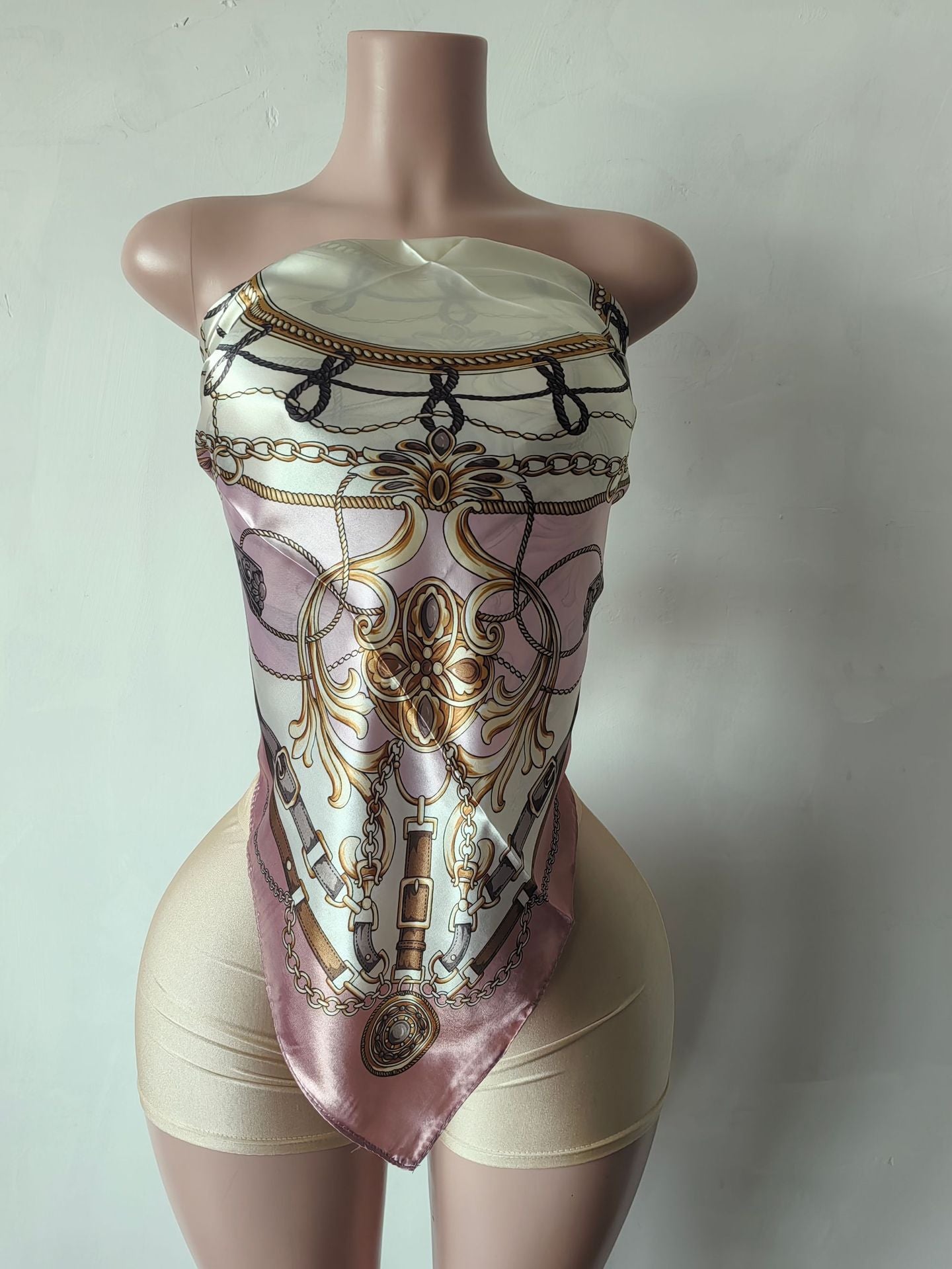 Fashion Strapless Sexy Two Piece Shorts Set 5