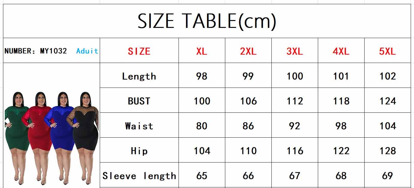Plus Size Sexy Mesh Patchwork Long Sleeve Bodycon Nightclub Women'S Dress 11