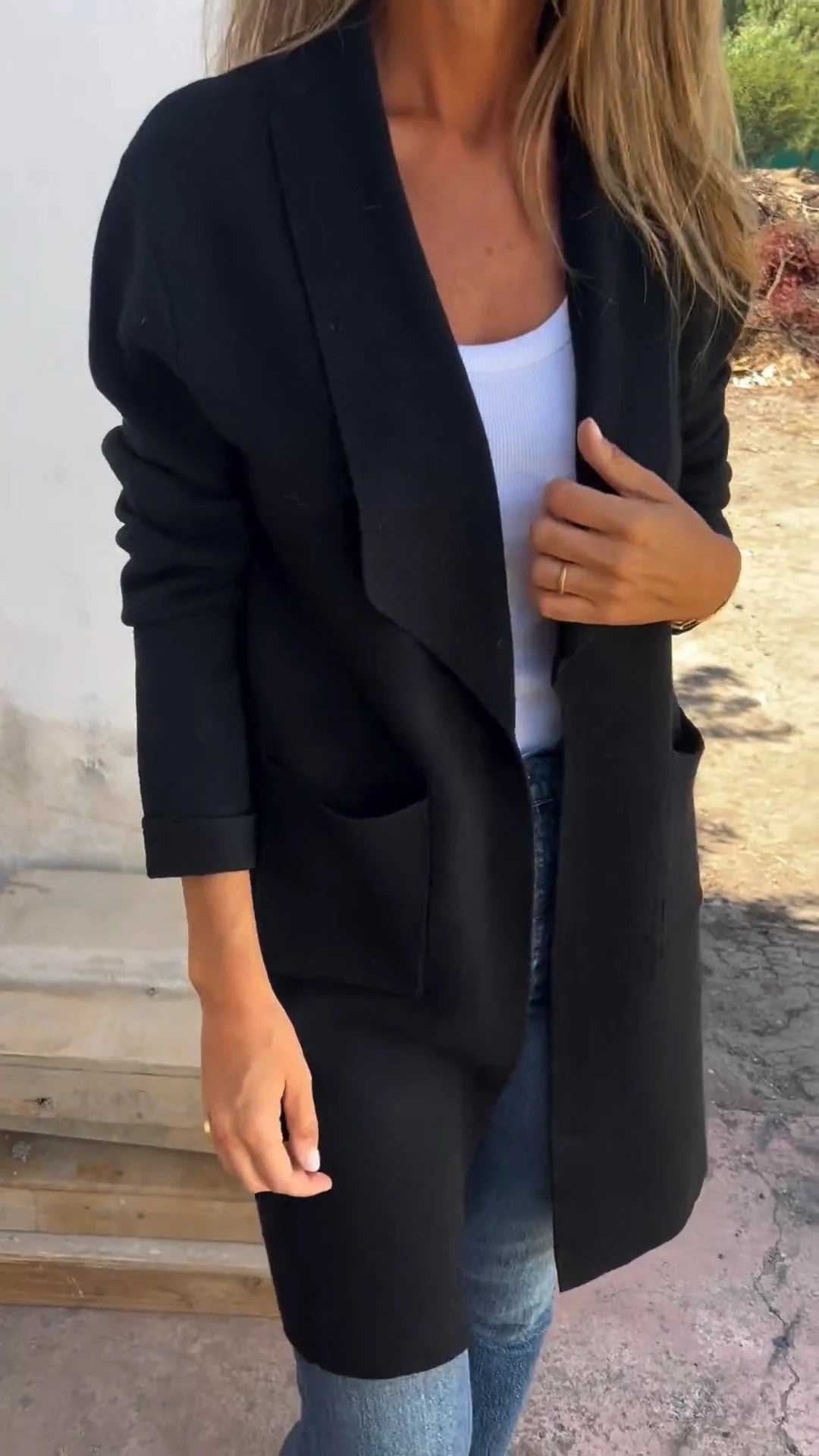 Women Turndown Collar Knitting Jacket 13