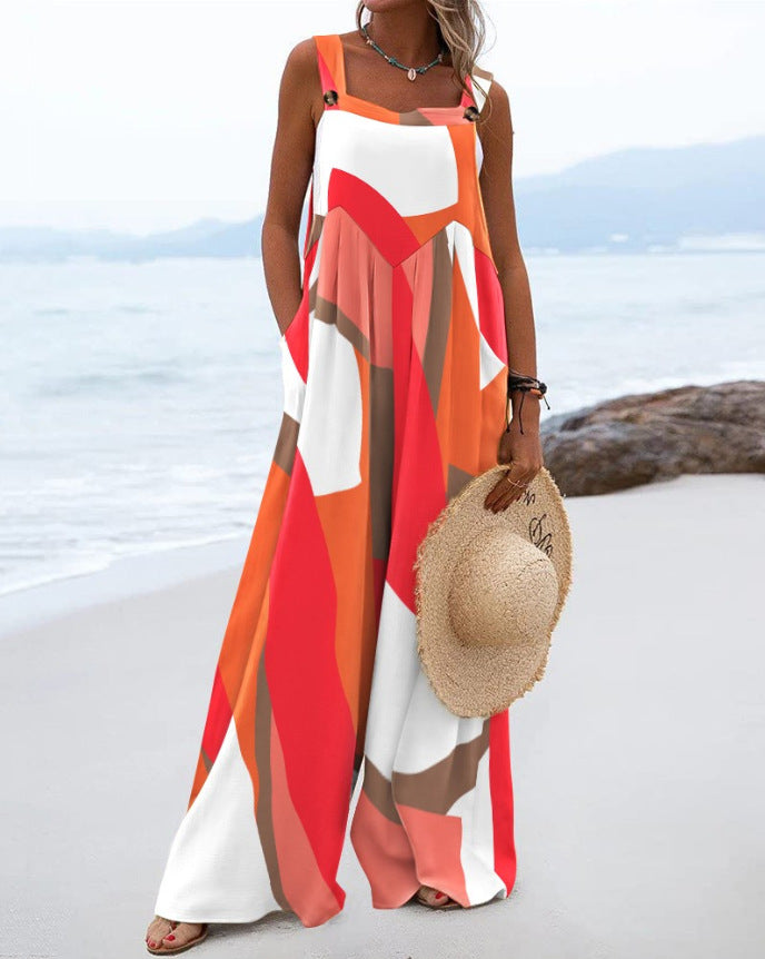 Women Summer Printed Jumpsuit 10