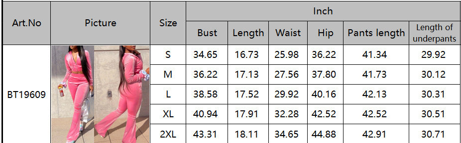 Spring And Autumn Women's Fashion Casual Zipper Sexy Tracksuit Hoodies Pants Two-Piece Set 5