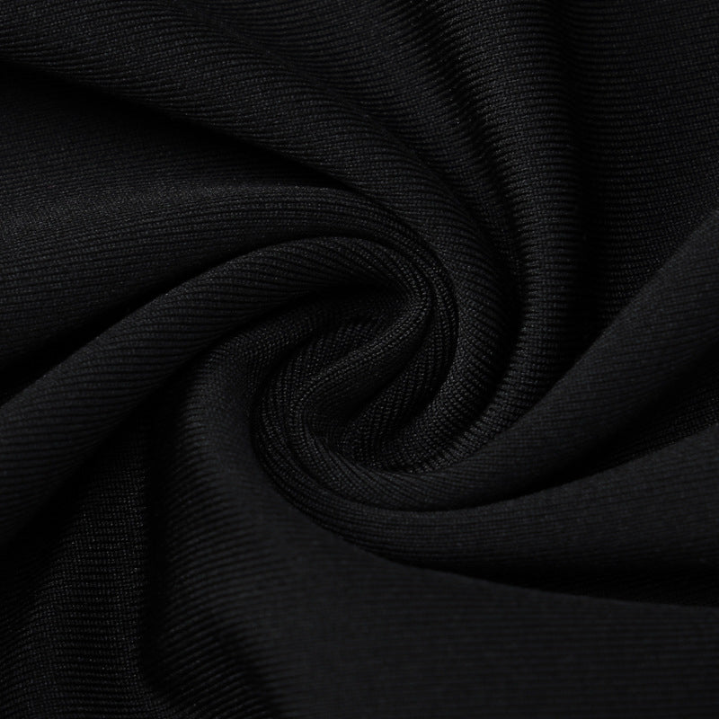 Women's Autumn And Winter Fashionable Sexy Slim Fit Low Back Solid Color Bodycon Dress 17