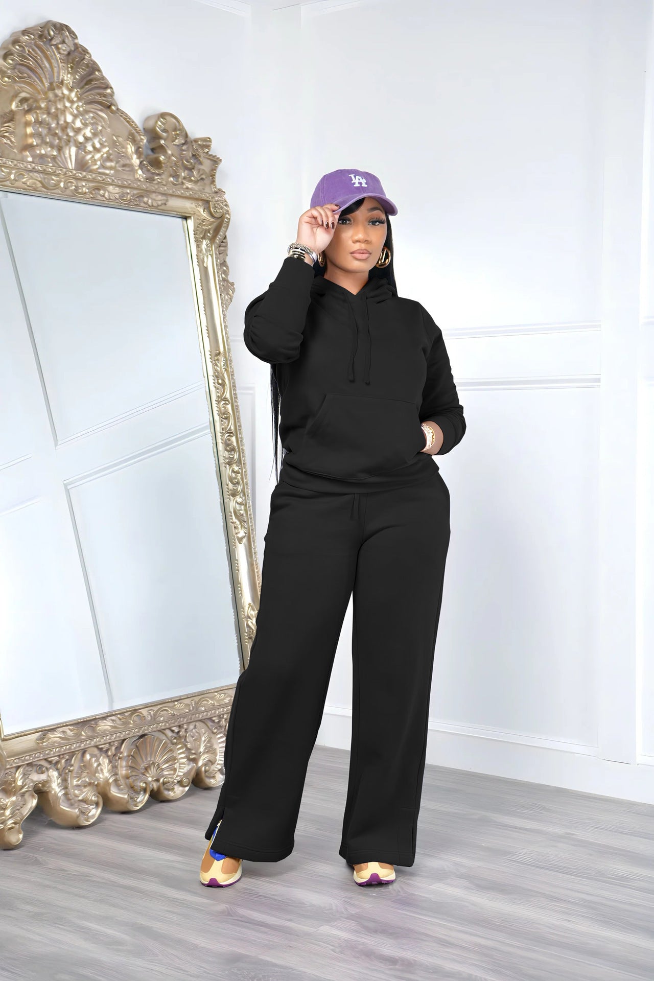 Women Casual Hoodies and Pant Two Piece Set 4
