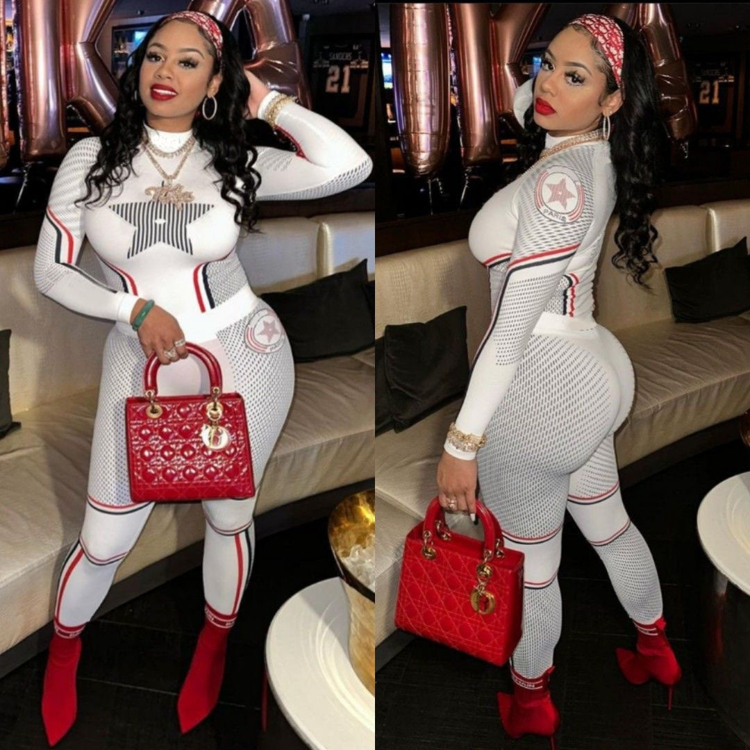 Women striped design long-sleeved Top and Pant two-piece set 4