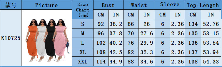 Summer Women Round Neck Solid Dress 14