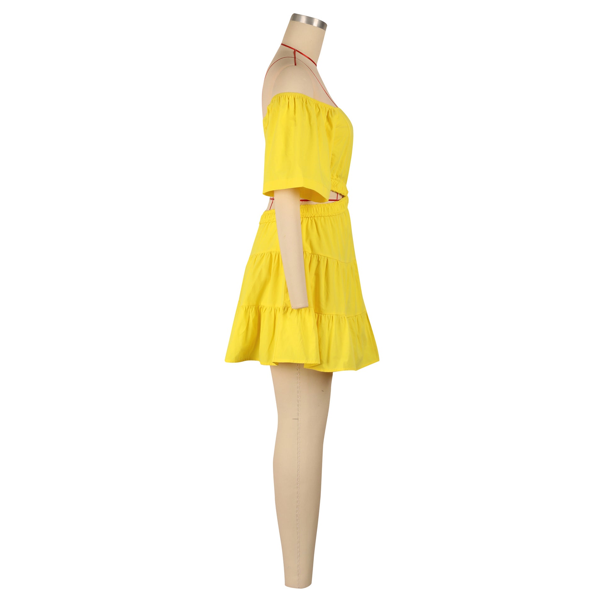 Women's Summer Off Shoulder Ruffles Casual Dress 25