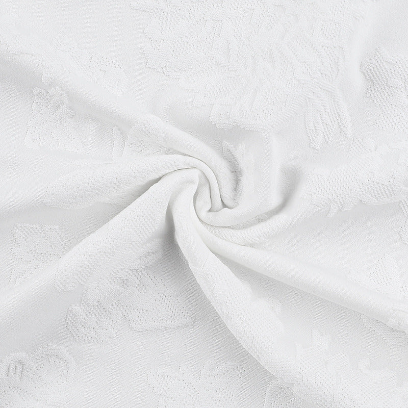 Summer Sexy Fashionable Jacquard Strap Low Back Mermaid Long Dress 15