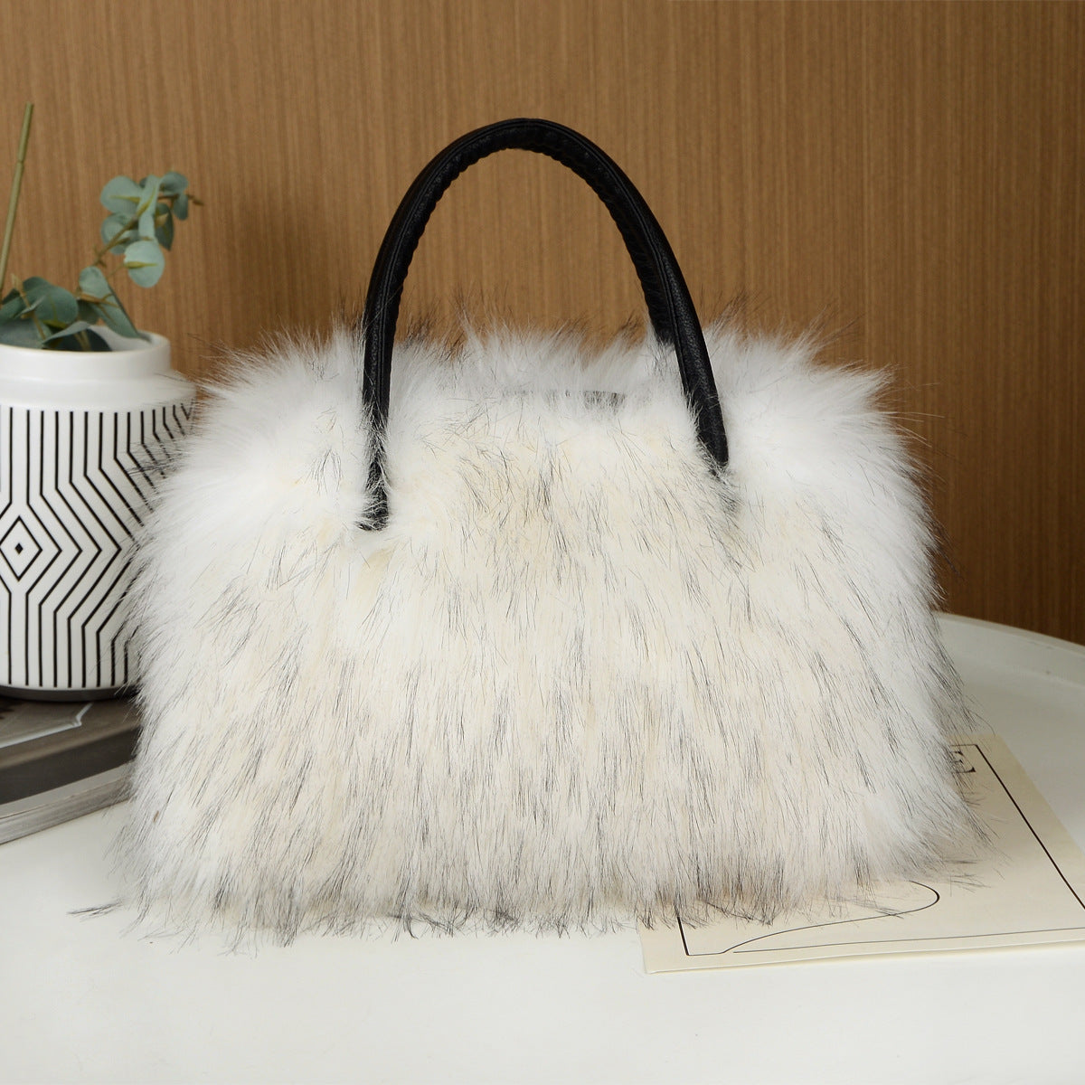 Fur Plush Bag Fashion Portable Shoulder Imitation Fur Bag 3