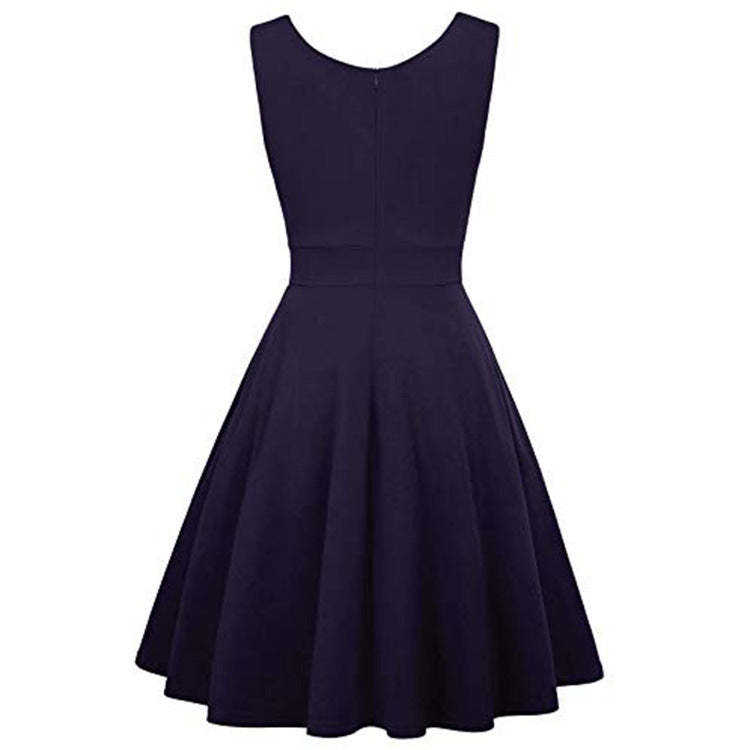 Plus Size Women Hepburn Style Cocktail Dress 17