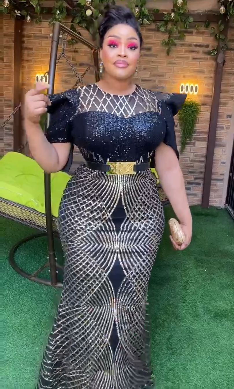 Sequined Christmas Party Evening Dress African Women's Dress 6