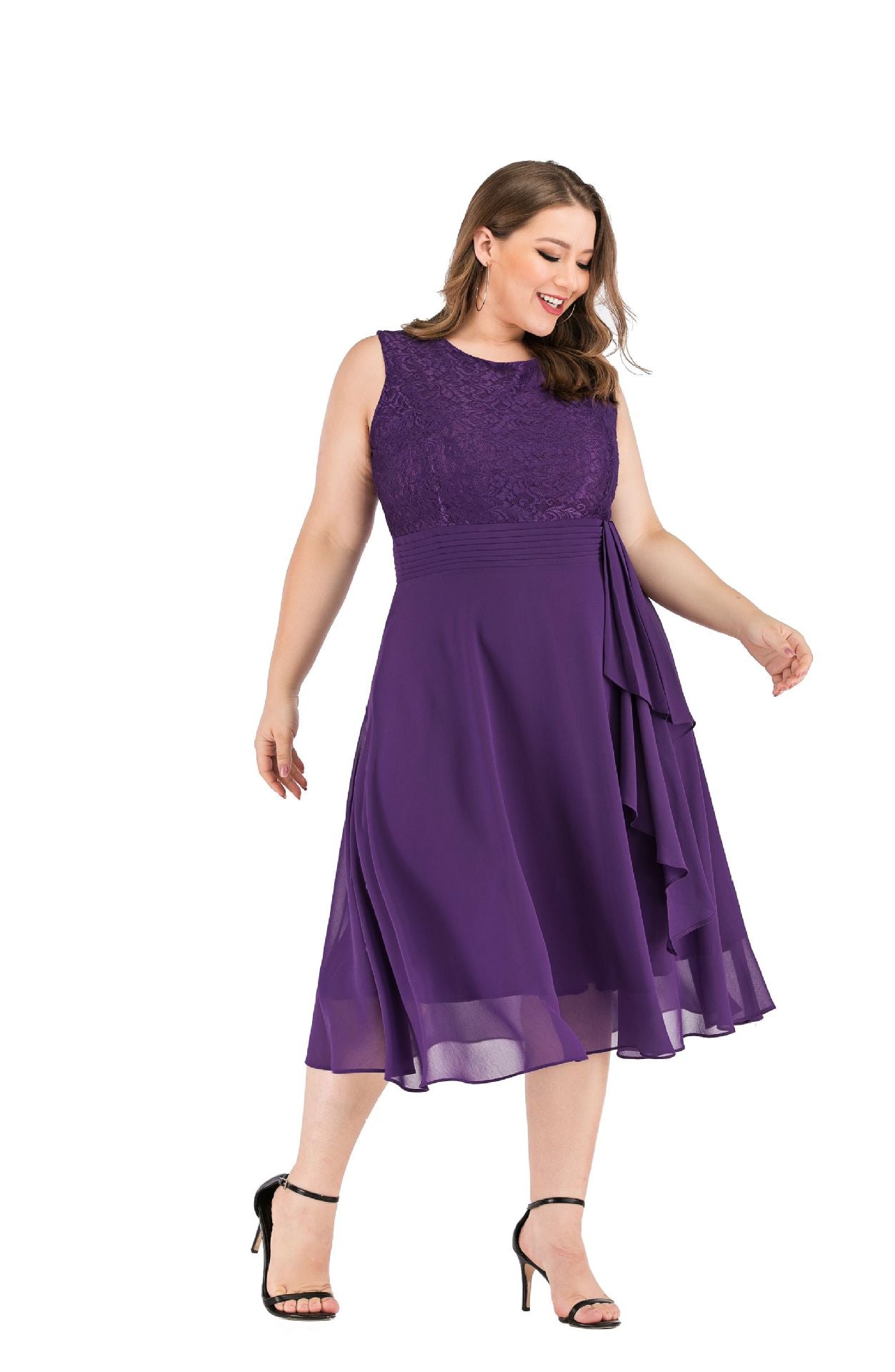 Women chiffon lace dress 83